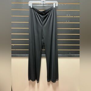 Black sheer layered pants